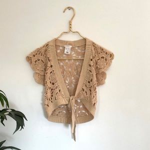 Old Navy Cottagecore Crochet Tiny Fit Cardigan S